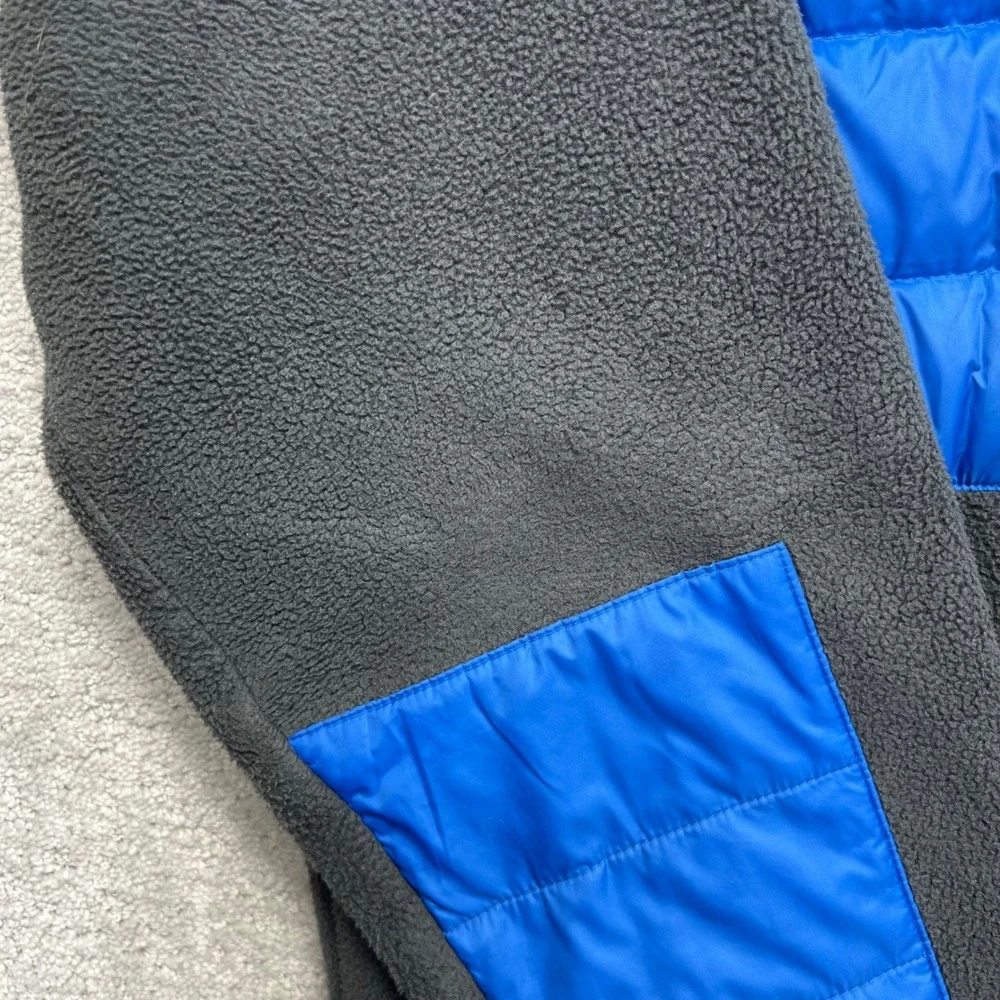 The North Face Jacket Mens Large Blue Grey 550 Down Polartec Fleece Denali